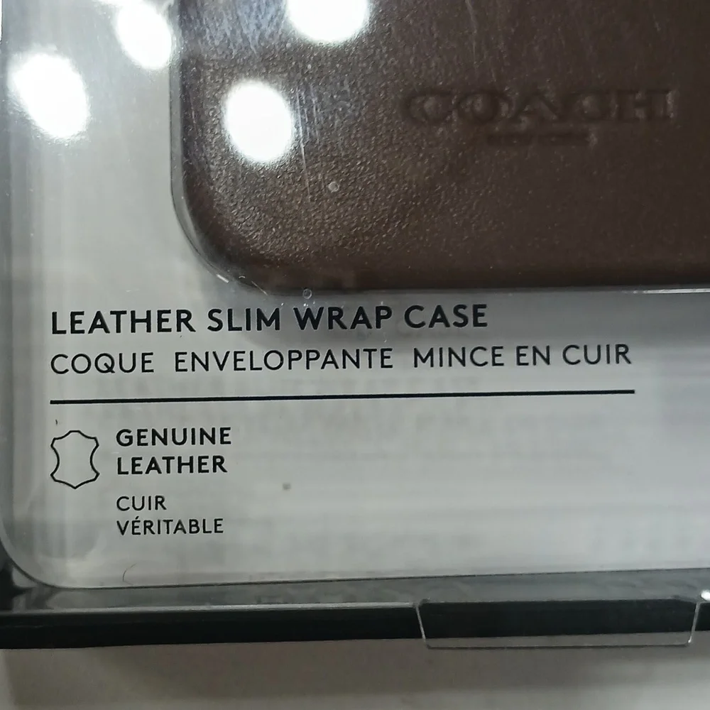 Coach Brown Leather iPhone Case, IPhone 5.4